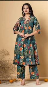 Stunning Green Kurta Set